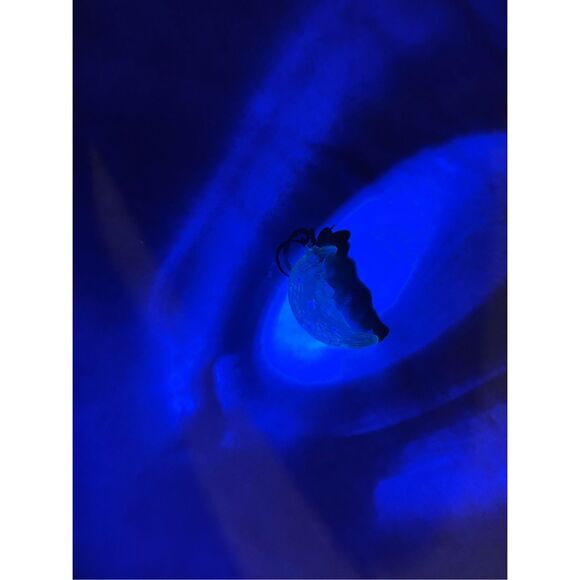 Vintage Celestial Lucite Pale Yellow Moon Keychain Bag Charm MCM - Picture 5 of 5